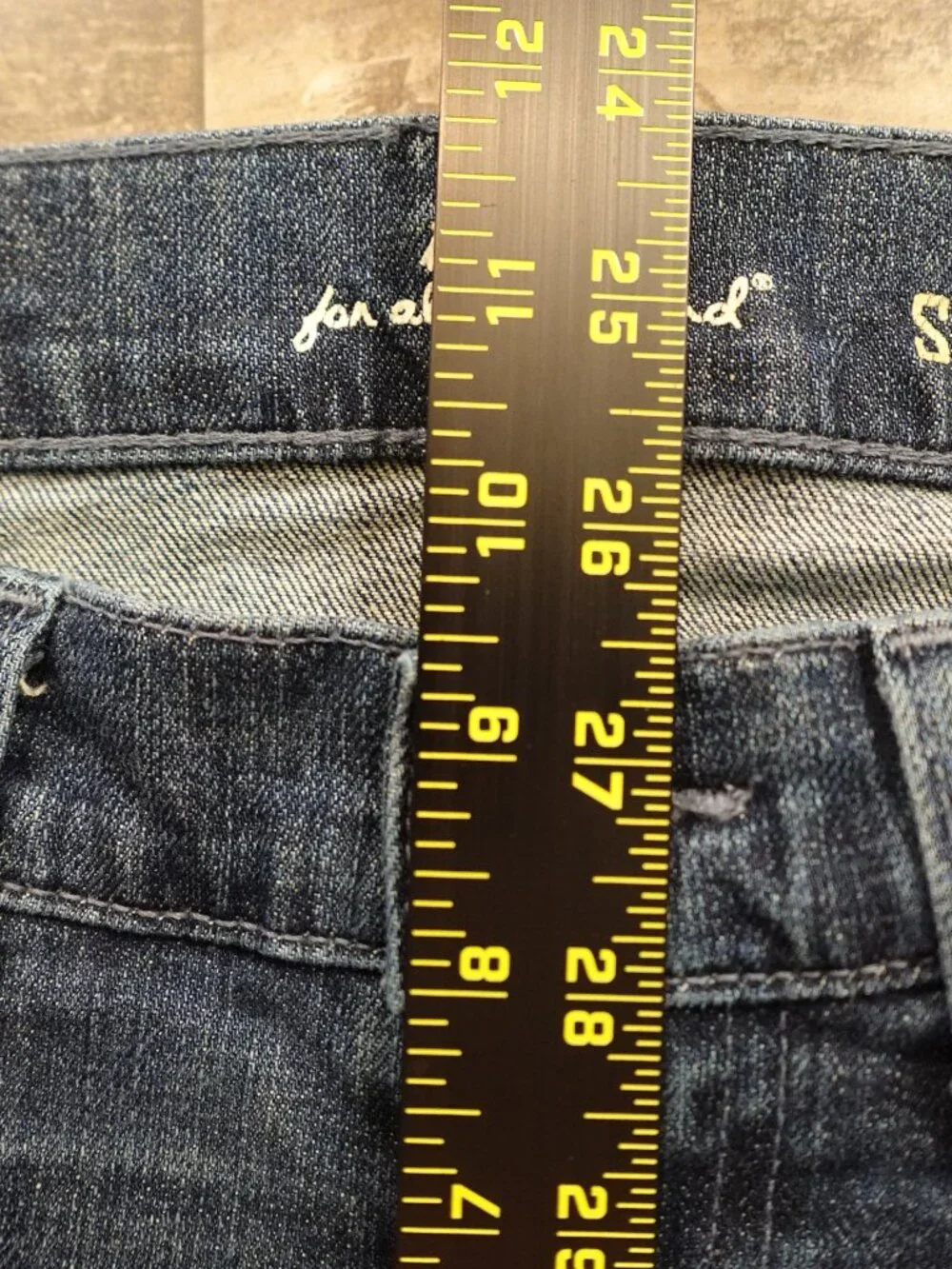 7‎ For All Mankind Slimmy Jeans Men’s 31 Dark Wash Straight Stretch Denim